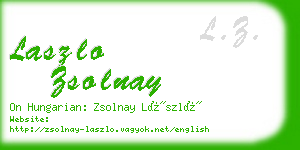 laszlo zsolnay business card